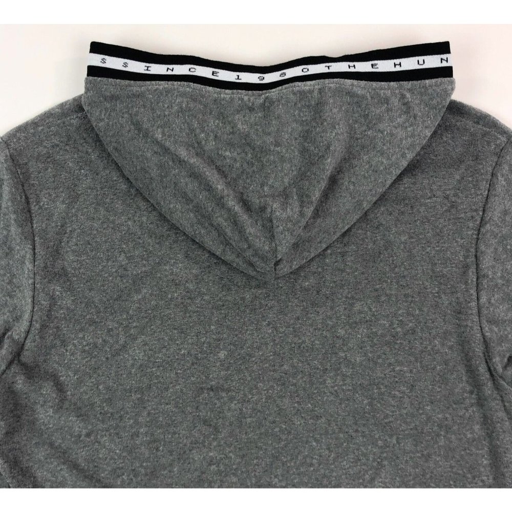The Hundreds Marvin Mens Large Short Sleeve Hoodie Sweatshirt Gray Terry Cloth - Picture 11 of 12